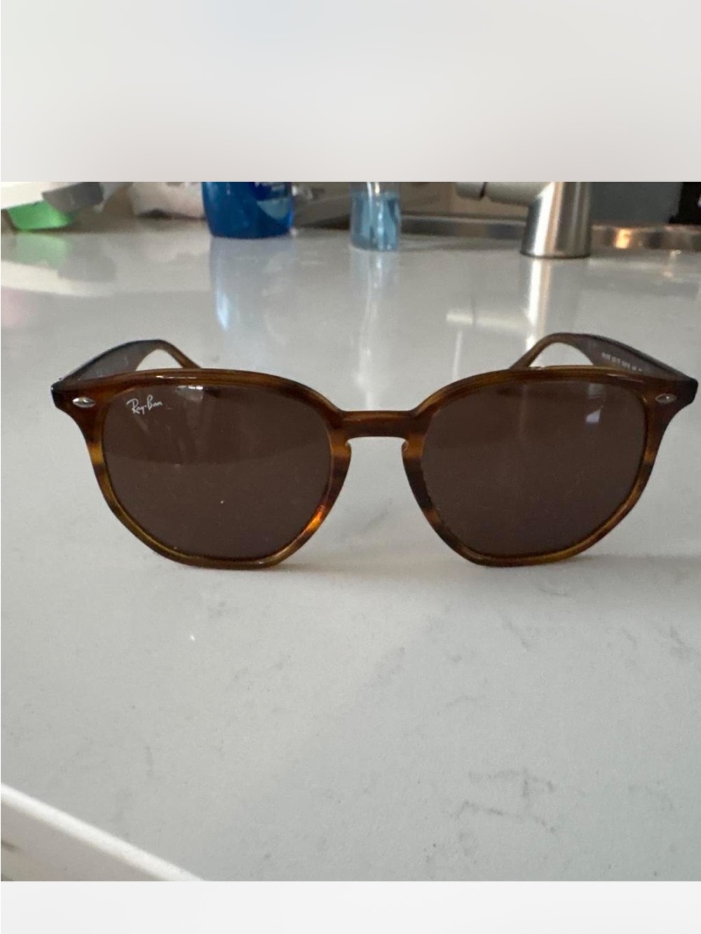 Ray-Ban Womens Brown Tortoise Sunglasses - Classic Round Frame